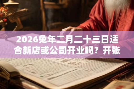 2026兔年二月二十三日适合新店或公司开业吗？开张吉利吗？