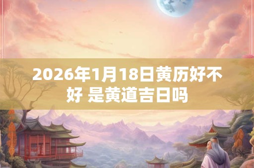 2026年1月18日黄历好不好 是黄道吉日吗 2026年1月18日黄历好不好 是黄道吉日吗
