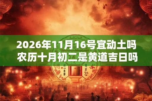 2026年11月16号宜动土吗 农历十月初二是黄道吉日吗