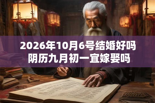 2026年10月6号结婚好吗 阴历九月初一宜嫁娶吗