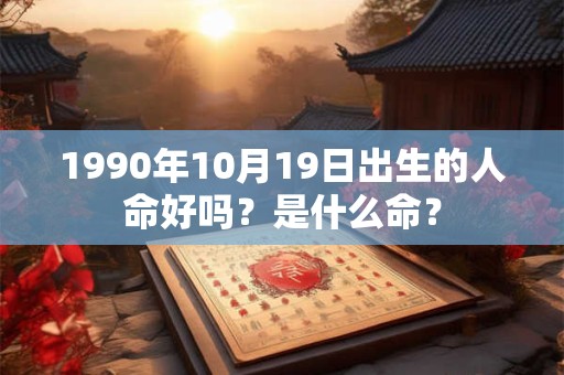 1990年10月19日出生的人命好吗？是什么命？