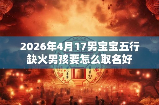 2026年4月17男宝宝五行缺火男孩要怎么取名好