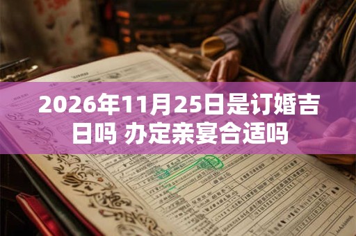 2026年11月25日是订婚吉日吗 办定亲宴合适吗