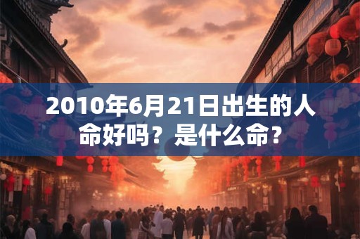 2010年6月21日出生的人命好吗？是什么命？