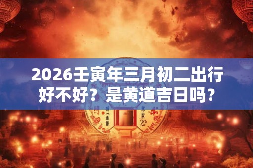 2026壬寅年三月初二出行好不好？是黄道吉日吗？