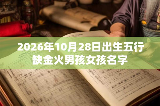 2026年10月28日出生五行缺金火男孩女孩名字