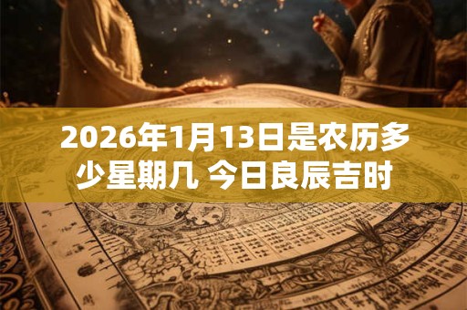 2026年1月13日是农历多少星期几 今日良辰吉时