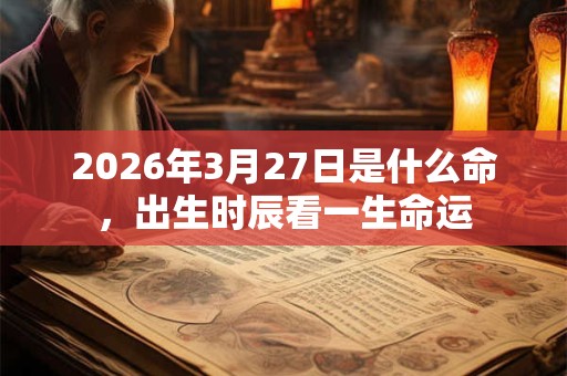 2026年3月27日是什么命，出生时辰看一生命运