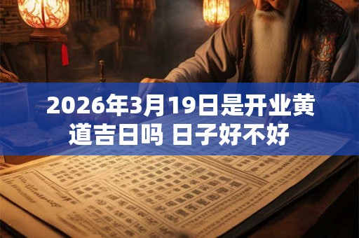 2026年3月19日是开业黄道吉日吗 日子好不好