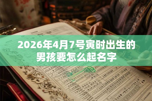 2026年4月7号寅时出生的男孩要怎么起名字