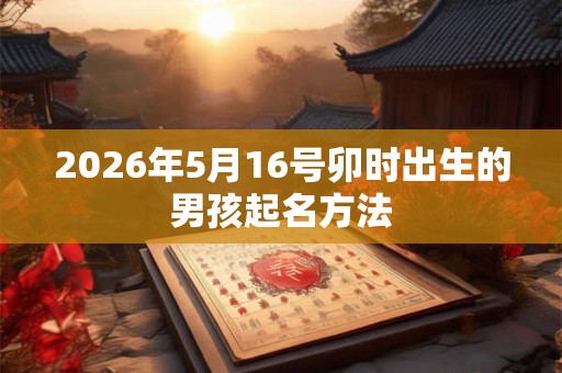 2026年5月16号卯时出生的男孩起名方法 2026年5月16号卯时出生的男孩起名方法