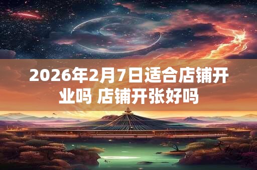 2026年2月7日适合店铺开业吗 店铺开张好吗