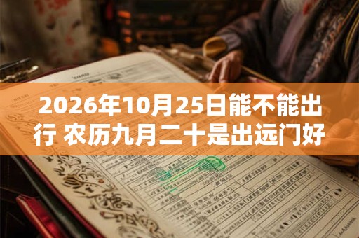 2026年10月25日能不能出行 农历九月二十是出远门好日子吗