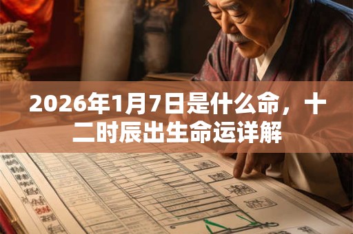 2026年1月7日是什么命，十二时辰出生命运详解