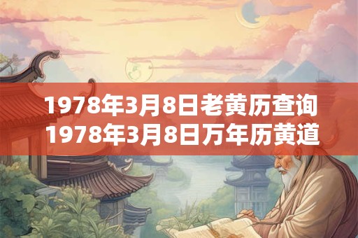 1978年3月8日老黄历查询 1978年3月8日万年历黄道吉日