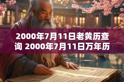 2000年7月11日老黄历查询 2000年7月11日万年历黄道吉日 2000年7月11日老黄历查询 2000年7月11日万年历黄道吉日