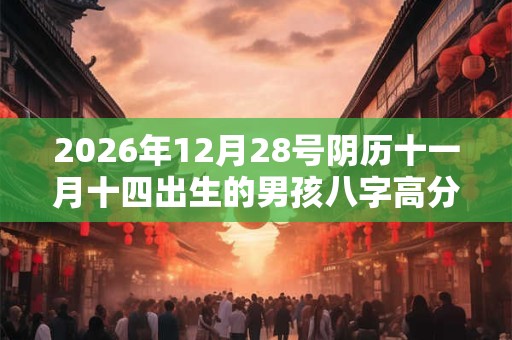 2026年12月28号阴历十一月十四出生的男孩八字高分起名字 2026年12月28号阴历十一月十四出生的男孩八字高分起名字