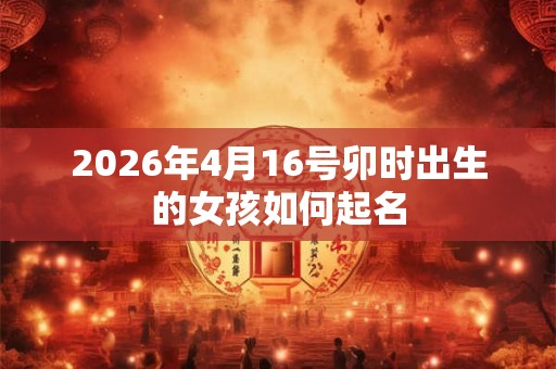 2026年4月16号卯时出生的女孩如何起名 2026年4月16号卯时出生的女孩如何起名
