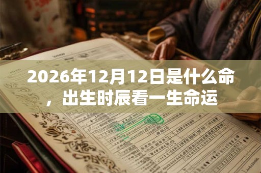 2026年12月12日是什么命，出生时辰看一生命运