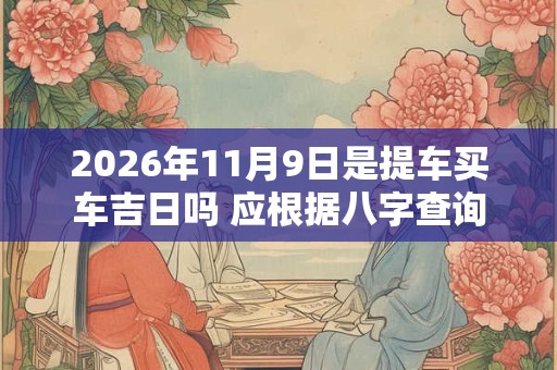 2026年11月9日是提车买车吉日吗 应根据八字查询
