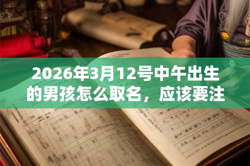 2026年3月12号中午出生的男孩怎么取名,应该要注意什么? 2026年3月12号中午出生的男孩怎么取名,应该要注意什么?
