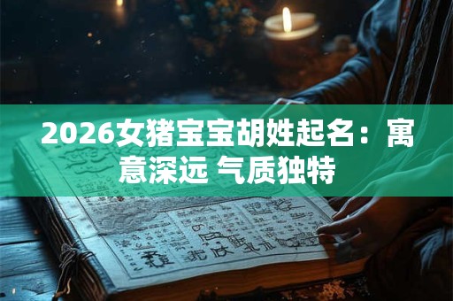 2026女猪宝宝胡姓起名：寓意深远 气质独特