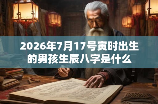 2026年7月17号寅时出生的男孩生辰八字是什么
