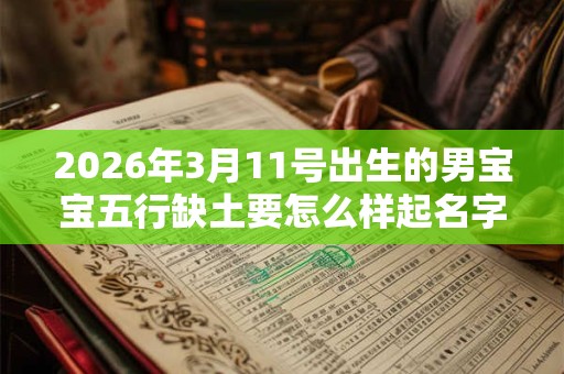 2026年3月11号出生的男宝宝五行缺土要怎么样起名字