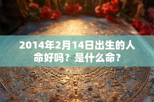 2014年2月14日出生的人命好吗？是什么命？