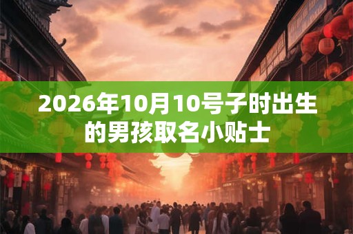 2026年10月10号子时出生的男孩取名小贴士