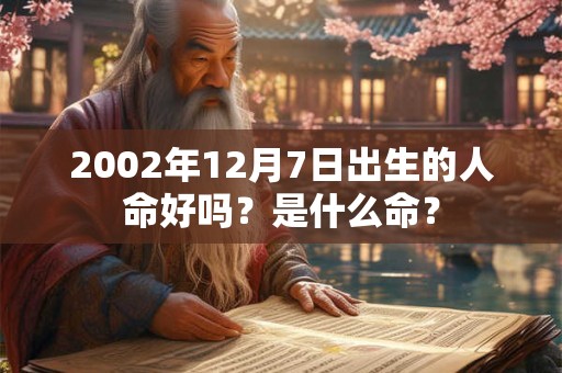 2002年12月7日出生的人命好吗？是什么命？