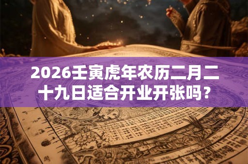 2026壬寅虎年农历二月二十九日适合开业开张吗？