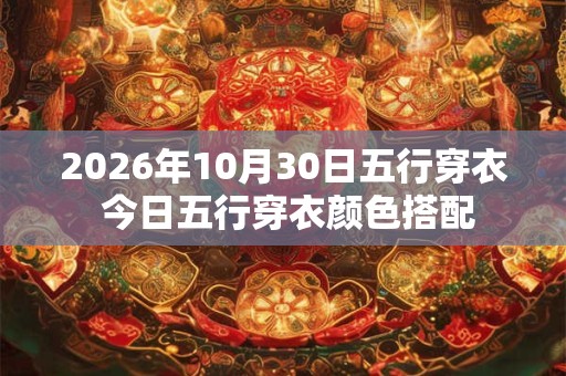 2026年10月30日五行穿衣 今日五行穿衣颜色搭配