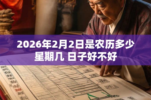 2026年2月2日是农历多少星期几 日子好不好