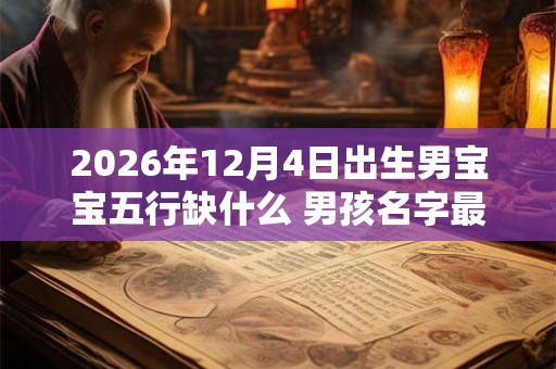 2026年12月4日出生男宝宝五行缺什么 男孩名字最新免费版 2026年12月4日出生男宝宝五行缺什么 男孩名字最新免费版