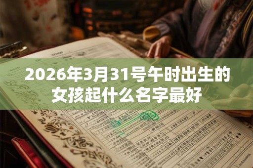 2026年3月31号午时出生的女孩起什么名字最好