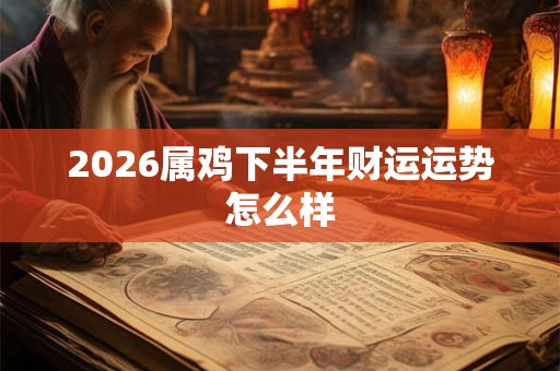2026属鸡下半年财运运势怎么样 2026属鸡下半年财运运势怎么样