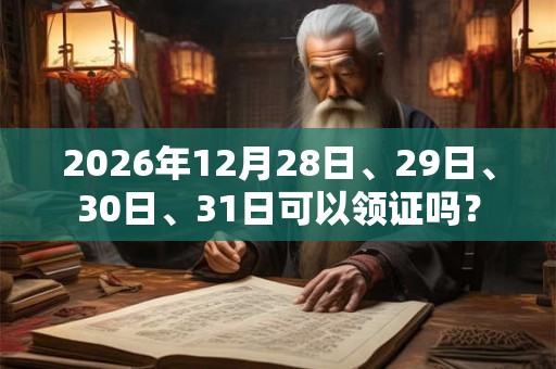 2026年12月28日、29日、30日、31日可以领证吗？