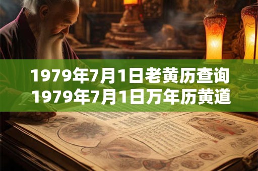 1979年7月1日老黄历查询 1979年7月1日万年历黄道吉日 1979年7月1日老黄历查询 1979年7月1日万年历黄道吉日