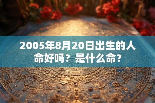 2005年8月20日出生的人命好吗？是什么命？