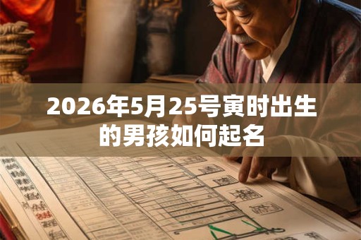 2026年5月25号寅时出生的男孩如何起名