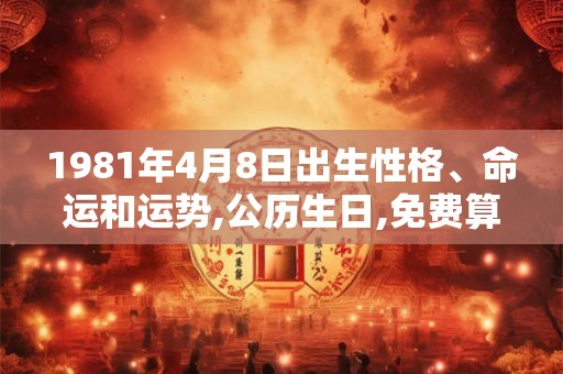 1981年4月8日出生性格、命运和运势,公历生日,免费算命 1981年4月8日出生性格、命运和运势,公历生日,免费算命