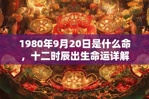 1980年9月20日是什么命，十二时辰出生命运详解