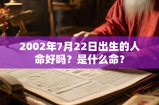 2002年7月22日出生的人命好吗?是什么命? 2002年7月22日出生的人命好吗?是什么命?