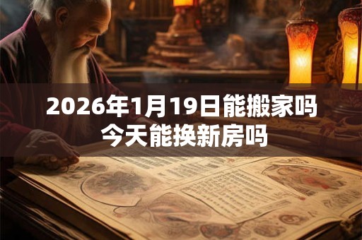 2026年1月19日能搬家吗 今天能换新房吗