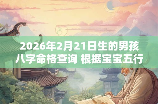 2026年2月21日生的男孩八字命格查询 根据宝宝五行缺失起名字 2026年2月21日生的男孩八字命格查询 根据宝宝五行缺失起名字