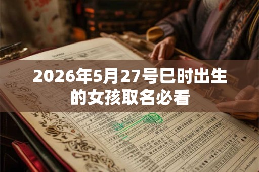 2026年5月27号巳时出生的女孩取名必看 2026年5月27号巳时出生的女孩取名必看