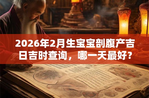 2026年2月生宝宝剖腹产吉日吉时查询，哪一天最好？