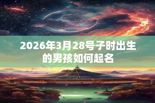 2026年3月28号子时出生的男孩如何起名
