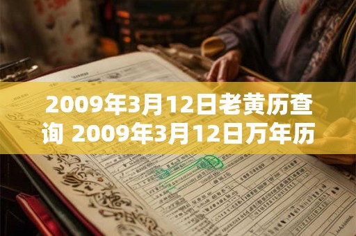 2009年3月12日老黄历查询 2009年3月12日万年历黄道吉日
